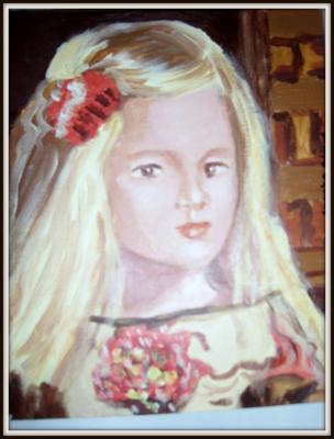 La infanta Margarita de Austria a los seis años por Carmen María Camacho Adarve (escuela de Veláquez)