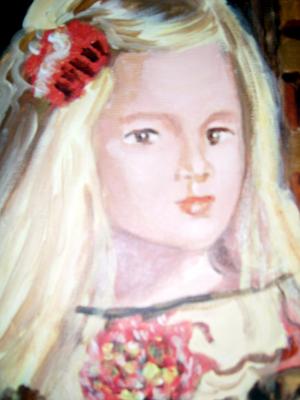 La infanta Margarita de Austria a los seis años por Carmen María Camacho Adarve (escuela de Veláquez)