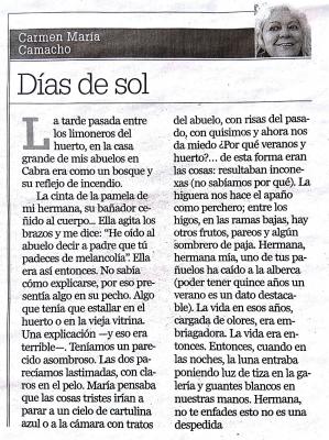 Articulo de opinión publicado el día once de mayo en Diario Jaén.